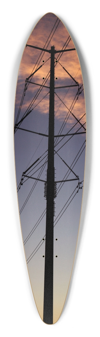 Electric Sunset Pintail Longboard