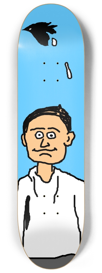 Bird Poop (transparent shirt) 8-1/4 Skateboard Deck