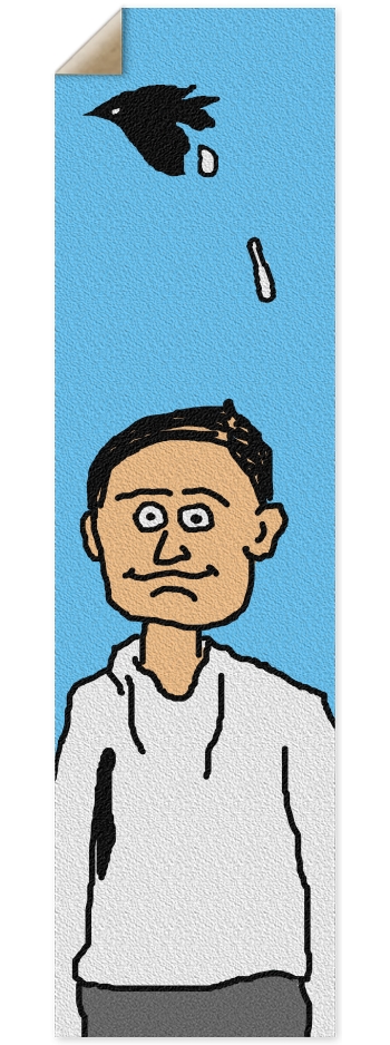 Bird Poop (transparent shirt) 9 x 33 Inch Griptape