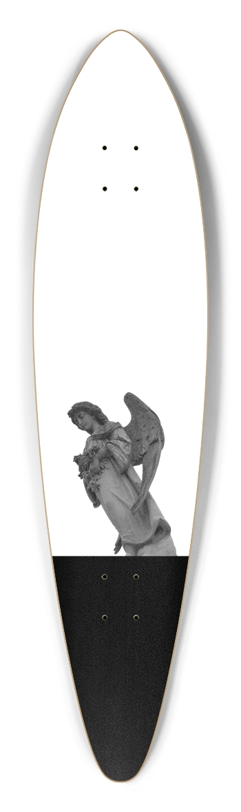 Angel Statue (transparent) Pintail Longboard