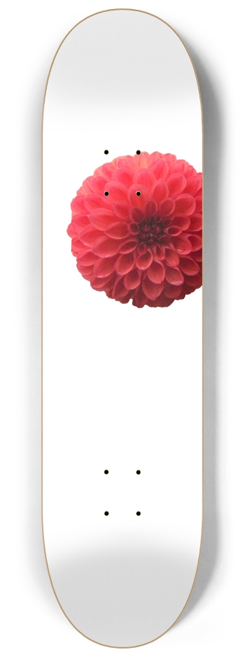 Pink Flower Offset (transparent) 8-1/4 Skateboard Deck