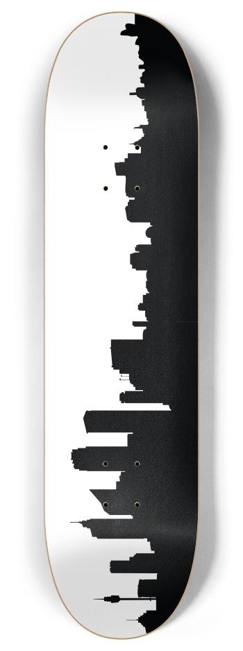 city scape transparent 8 Inch Skateboard Deck
