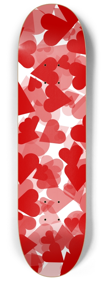 Red Heart Camo 8-1/4 Skateboard Deck
