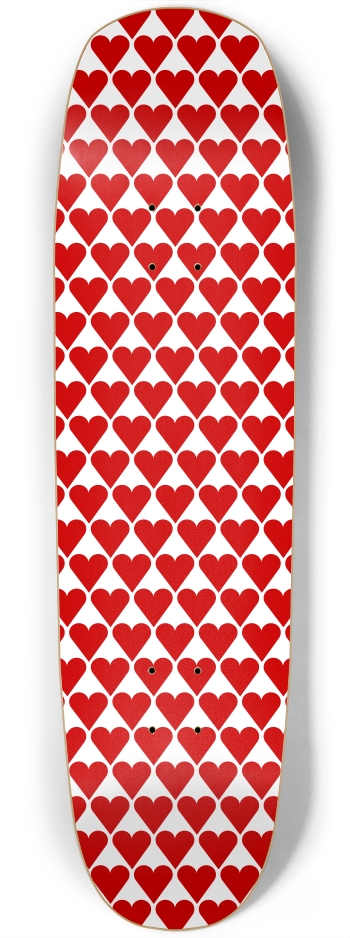 Red Heart Pattern Square Nose