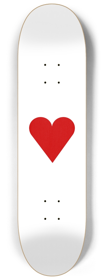 Red Heart Vertical 8-1/4 Skateboard Deck