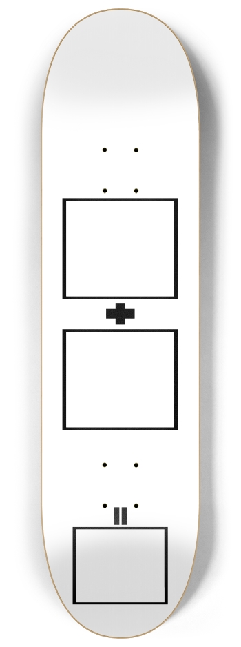 Squares Plus Equals 2 8-1/4 Skateboard Deck
