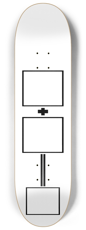 Squares Plus Equals 8-1/4 Skateboard Deck