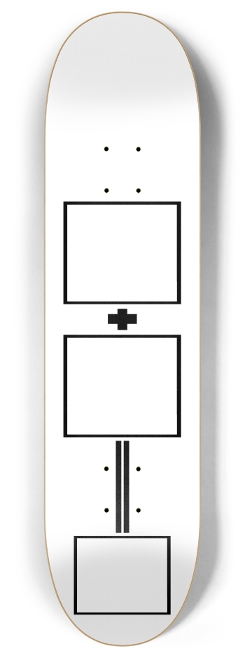 Squares Plus Equals 8 Inch Skateboard Deck