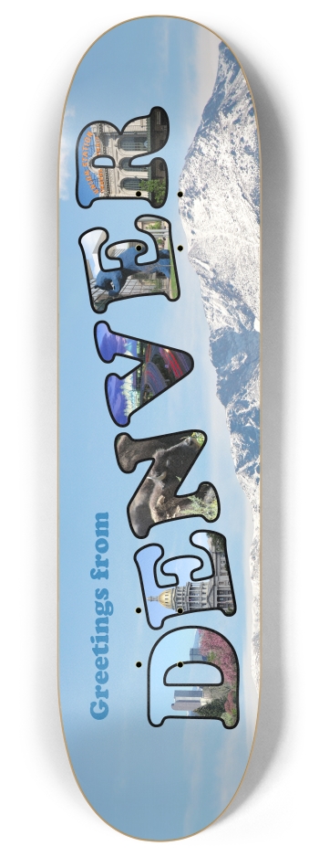 Denver Postcard 8 Inch Skateboard Deck