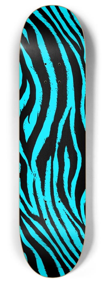 Blue Zebra 8 Inch Skateboard Deck