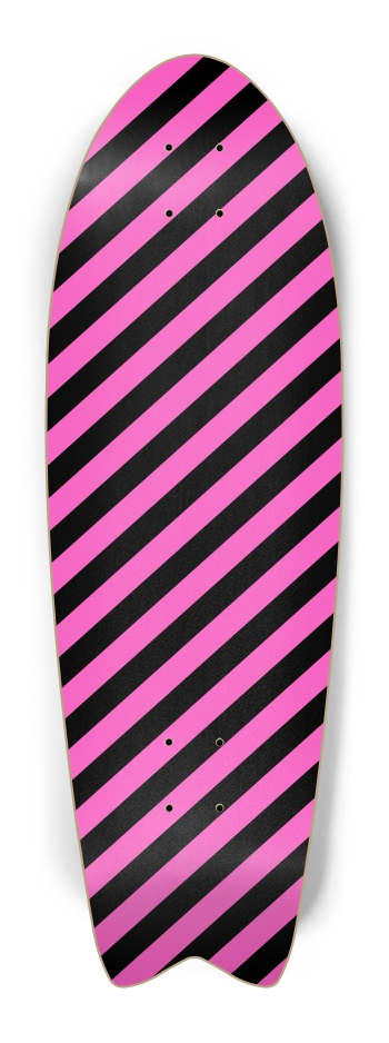 Pink Angled Stripes Fish Tail
