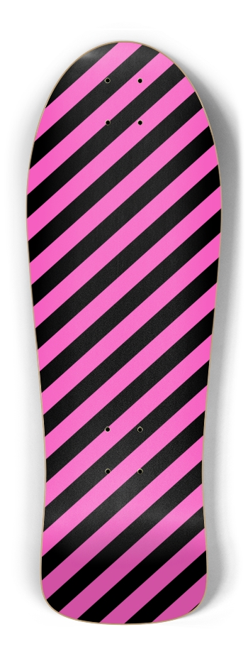 Pink Angled Stripes Old School Shape