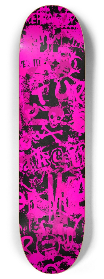 Pink Graffiti 8 Inch Skateboard Deck