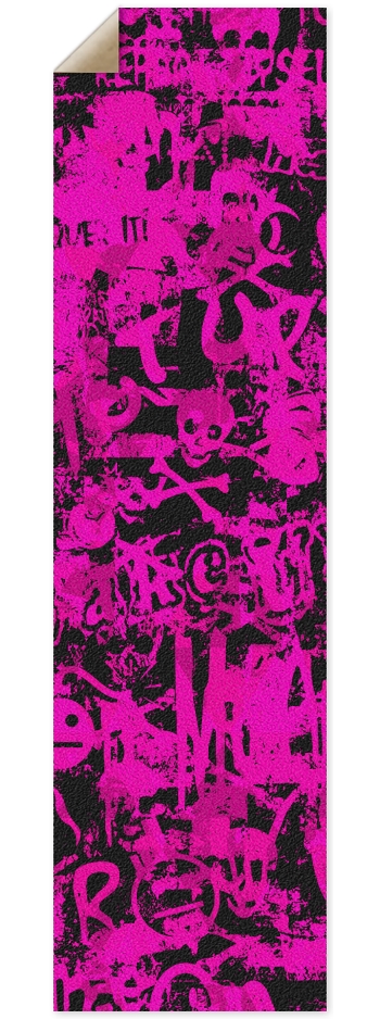 Pink Graffiti 9 x 33 Inch Griptape