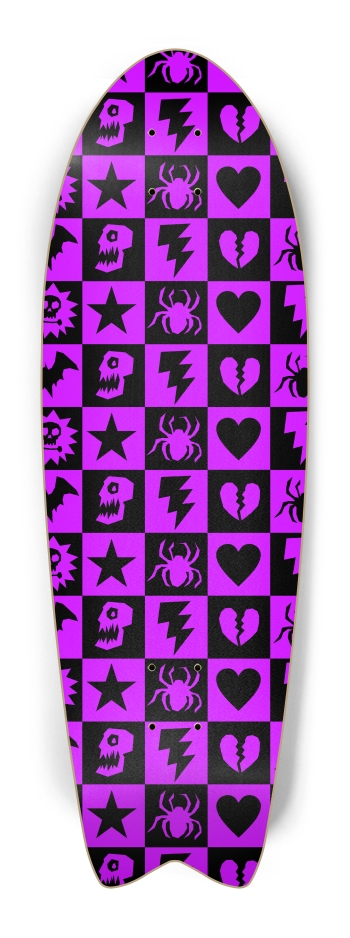 Purple Gothic Punk Checkers