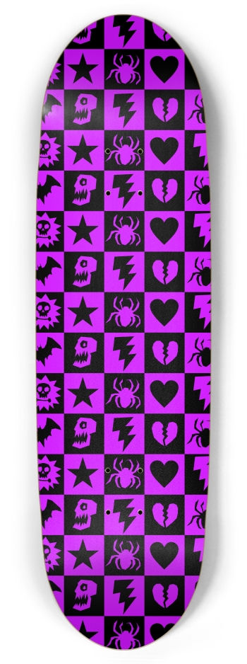 Purple Gothic Punk Checkers