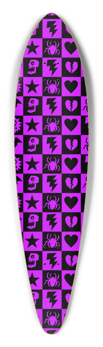 Purple Gothic Punk Checkers