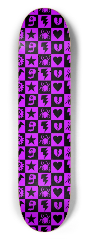 Purple Gothic Punk Checkers