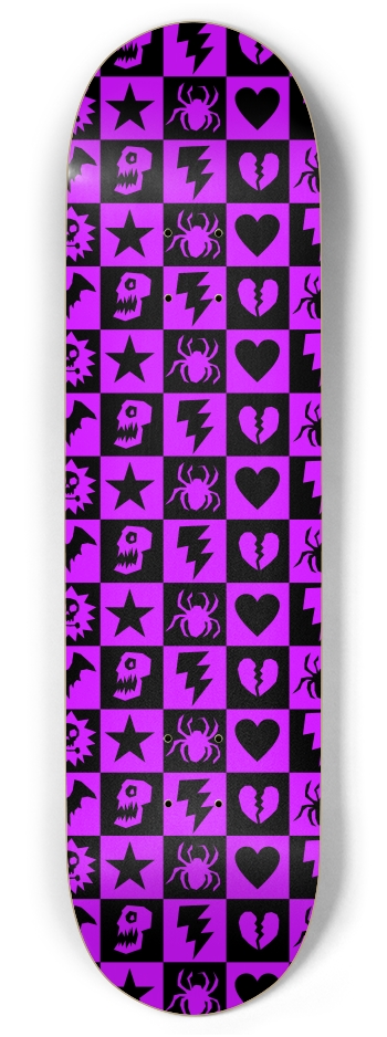 Purple Gothic Punk Checkers