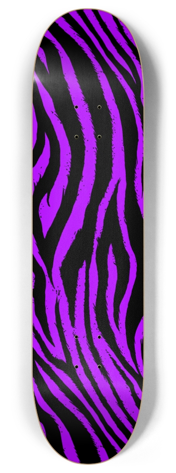 Purple Zebra 8 Inch Skateboard Deck