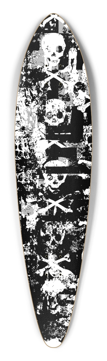 Splatter Grunge Pintail Longboard