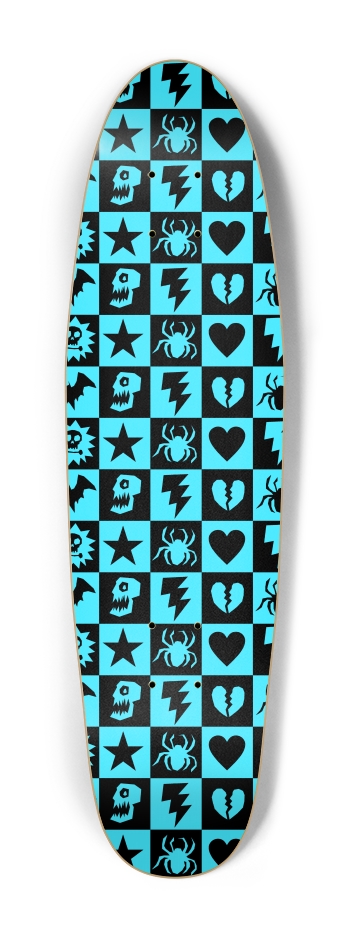 Blue Gothic Punk Checkers