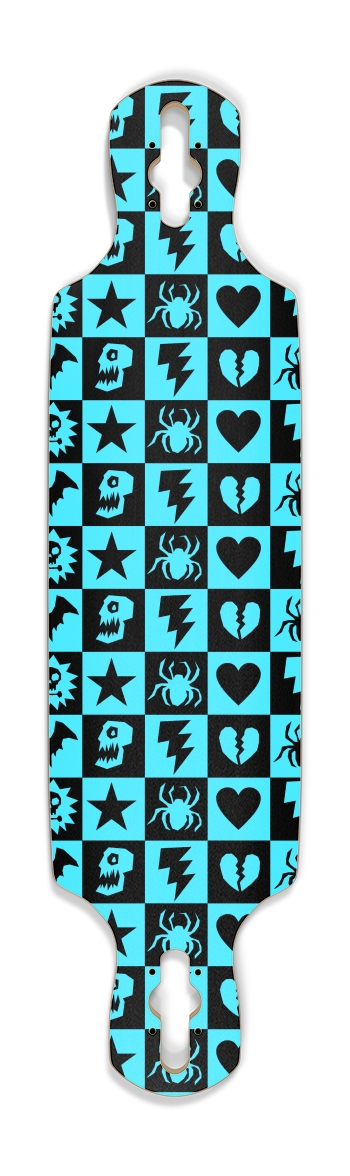 Blue Gothic Punk Checkers