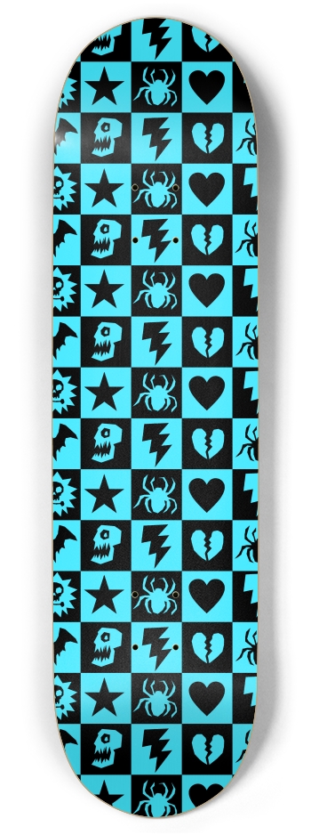 Blue Gothic Punk Checkers