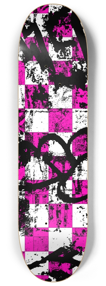 Graffiti Checkers 8-1/4 Skateboard Deck