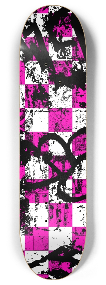 Graffiti Checkers 8 Inch Skateboard Deck