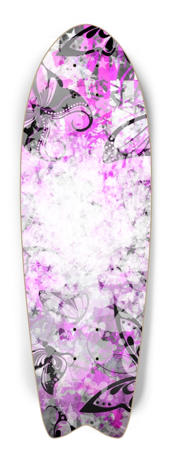 Pink Butterfly Graffiti Fish Tail