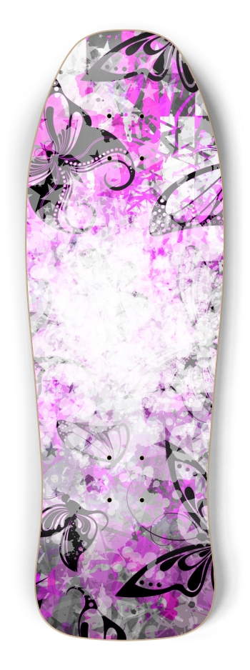 Pink Butterfly Graffiti Shredder Shape