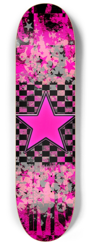Pink Star 8-1/4 Skateboard Deck