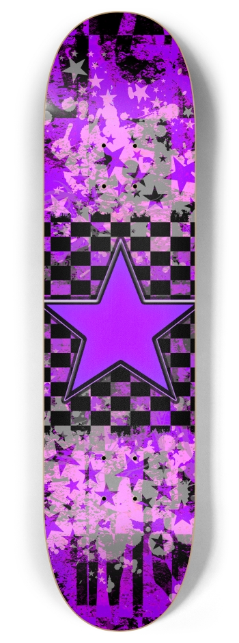 Purple Star 8 Inch Skateboard Deck