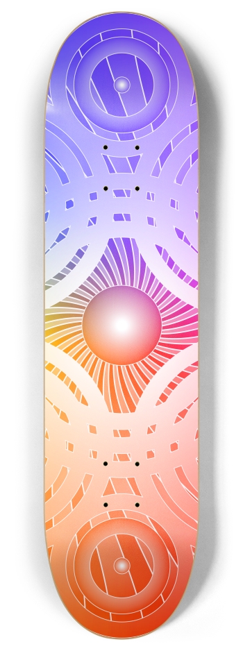 Abstract / Psychedelic Circles 8 Inch Skateboard Deck