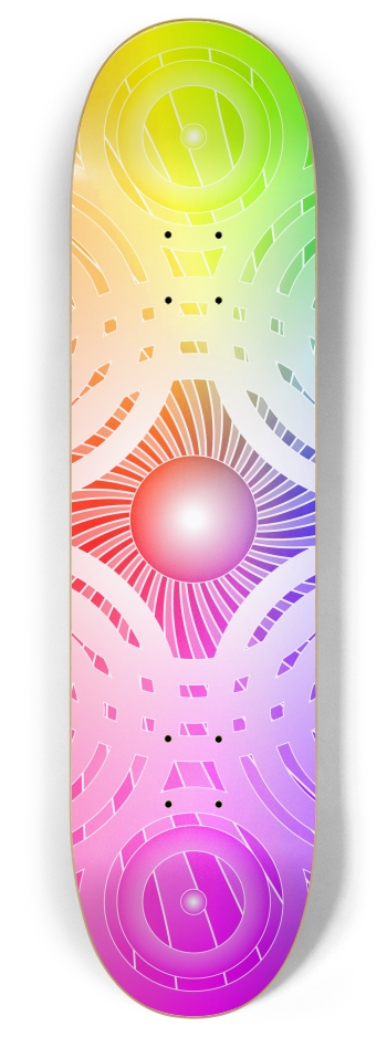 Abstract / Psychedelic Circles 8 Inch Skateboard Deck