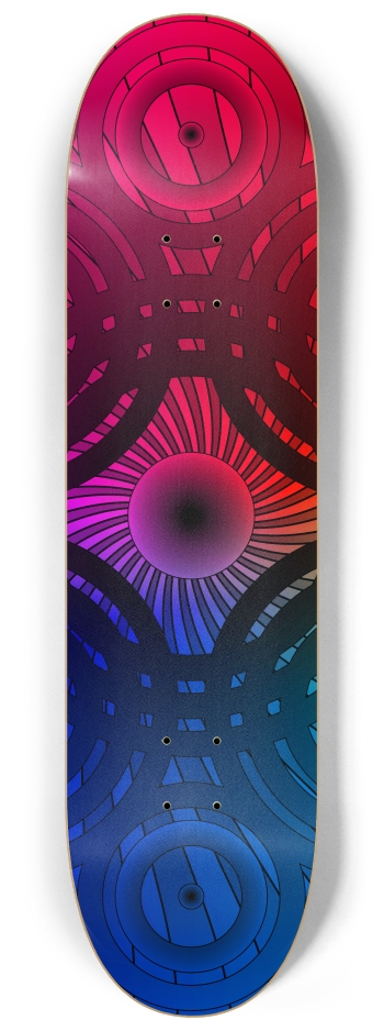 Abstract / Psychedelic Circles 8-1/4 Skateboard Deck