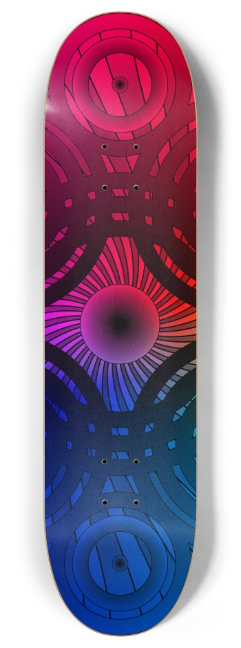 Abstract / Psychedelic Circles 8 Inch Skateboard Deck