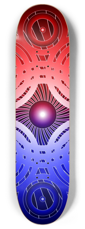 Abstract / Psychedelic Circles 8 Inch Skateboard Deck
