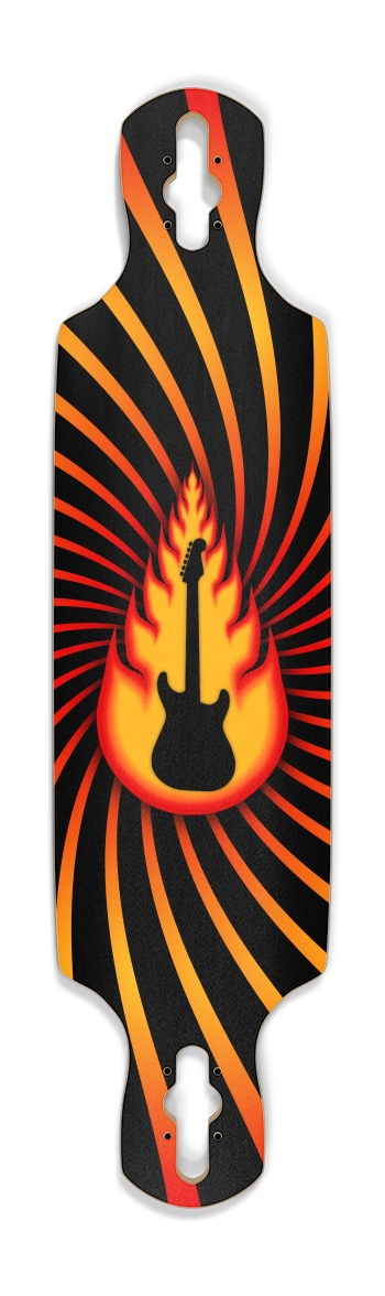 Guitar With Fire Graphics