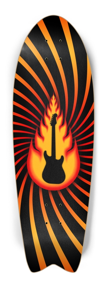 Guitar With Fire Graphics