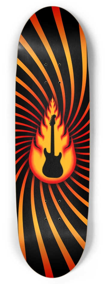 Guitar With Fire Graphics