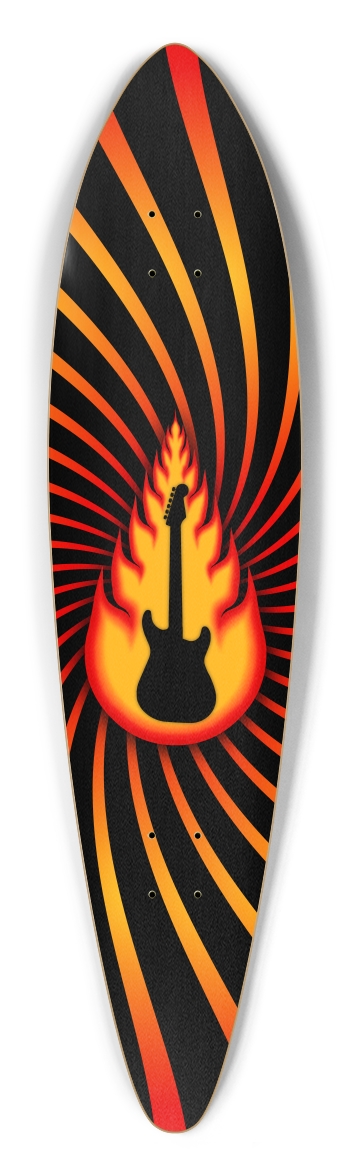 Guitar With Fire Graphics