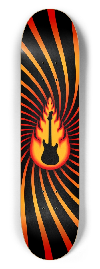 Guitar With Fire Graphics