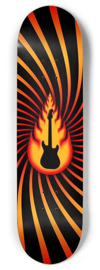 Guitar With Fire Graphics