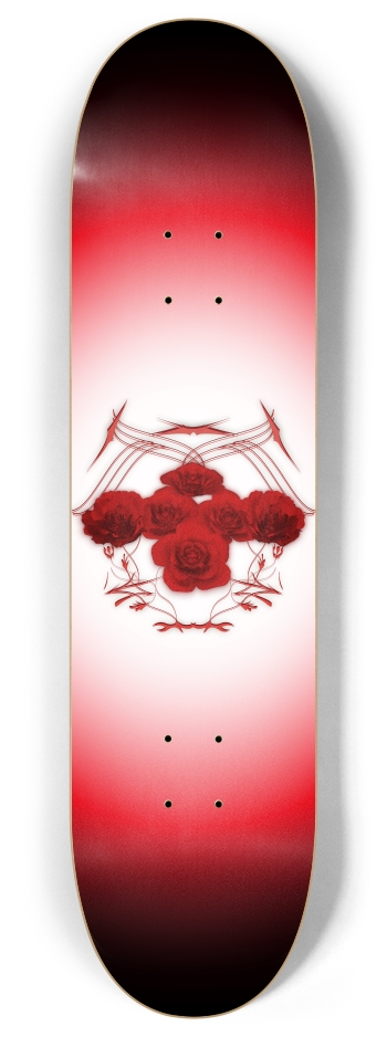 Red Roses and Tribals 8 Inch Skateboard Deck