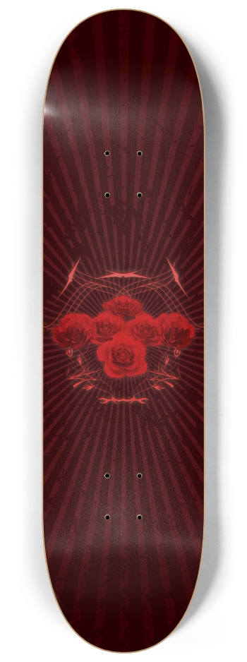 Red Roses and Tribals 8-1/4 Skateboard Deck