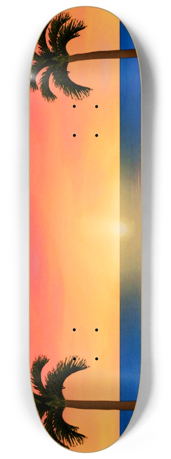 Sunset Beach Scene 8-1/4 Skateboard Deck