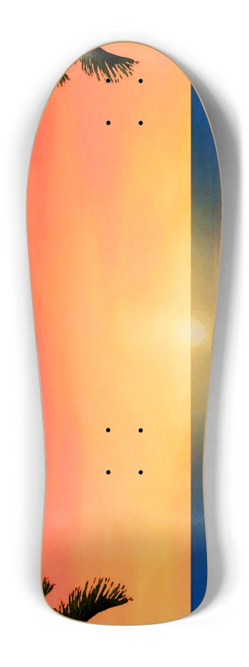 Sunset Beach Scene Old School Shape