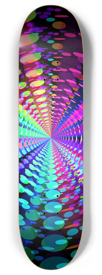 Abstract / Psychedelic Radial Pattern 8 Inch Skateboard Deck